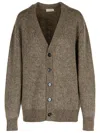Altea Brown Wool Blend Cardigan In Brown