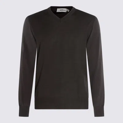 ALTEA ALTEA BROWN WOOL KNITWEAR