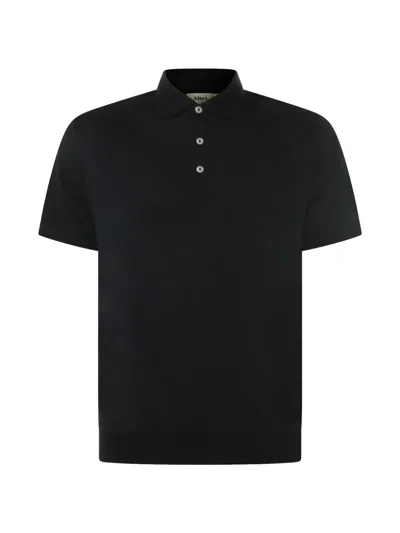 Altea Button Polo Shirt In Black