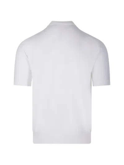 Altea Button Polo Shirt In White
