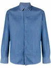 Altea Button-up Denim Shirt In Blue