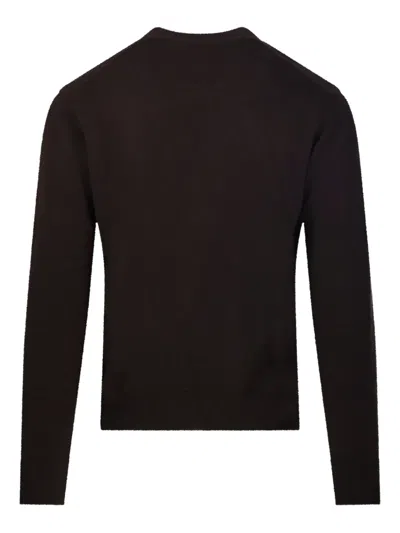 Altea Button-up V-neck Cardigan In Brown