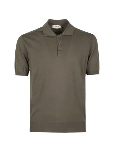 Altea Buttoned Polo Shirt In Brown
