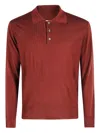 Altea Buttoned Polo Shirt In Red