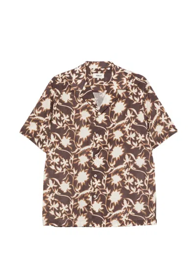 Altea Button-fastening Shirt In Brown