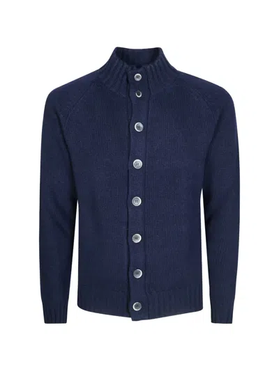 Altea Button-up Raglan-sleeve Cardigan In Blue