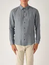 Altea Camicia M/l Collo Aperto Full-button Lino 100% Shirt In Gray