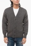 Altea Cashmere Blend Yak Cardigan In Burgundy