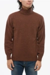 Altea Cashmere-blended Turtleneck Sweater In Brown