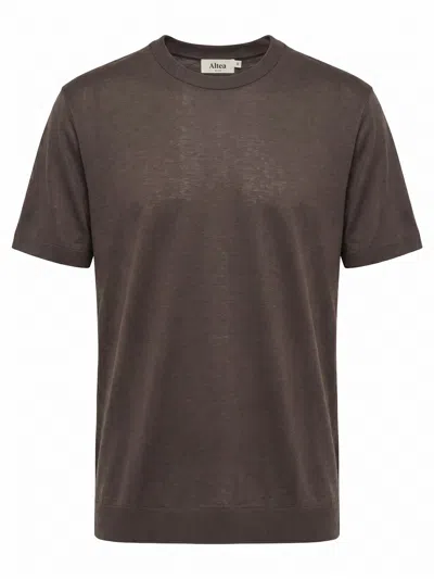 Altea `cecil` Short Sleeve T-shirt In Brown