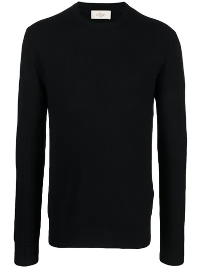 Altea Cew-neck Virgin-wool Jumper In Black