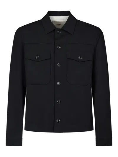 Altea Mitchell Technical Fabric Black Overshirt