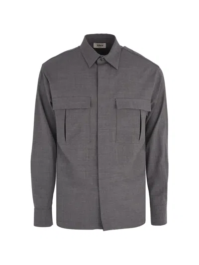 Altea Chest-pockets Shirt Jacket In Gray