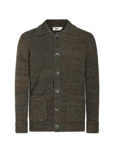Altea Chunky-knit Button-up Cardigan In Brown