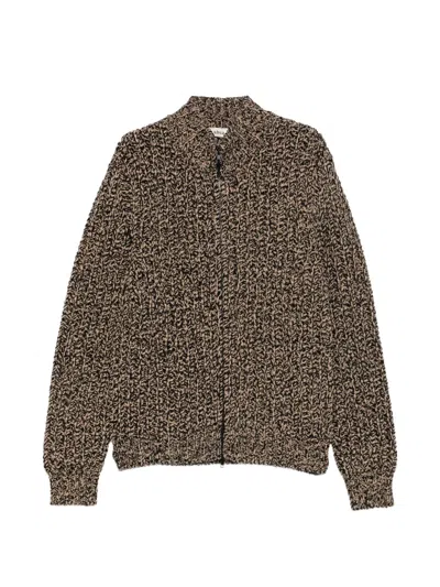 Altea Chunky-knit Zip-up Cardigan In Neutrals
