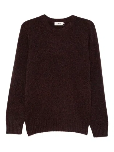 ALTEA ALTEA CLASSIC BROWN LONG SLEEVE CREW-NECK SWEATER