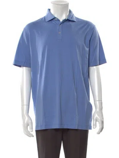Pre-owned Altea Collar Short Sleeve Polo Shirt In Blue
