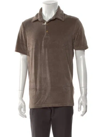 Pre-owned Altea Collar Short Sleeve Polo Shirt In Brown