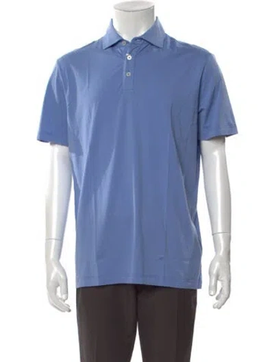 Pre-owned Altea Collar Short Sleeve Polo Shirt W/ Tags In Blue