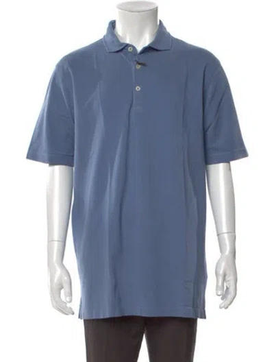 Pre-owned Altea Collar Short Sleeve Polo Shirt W/ Tags In Blue