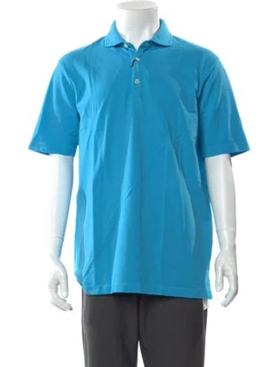 Pre-owned Altea Collar Short Sleeve Polo Shirt W/ Tags In Blue