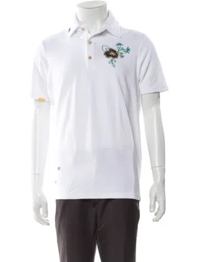 Pre-owned Altea Collar Short Sleeve Polo Shirt In White