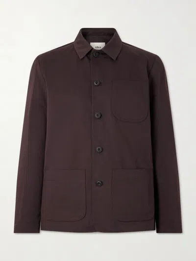 Altea Constantin Cotton And Linen-blend Overshirt In Brown