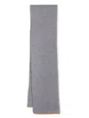 Altea Contrasting-trim Cashmere Scarf In Grey