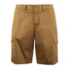 Altea Cotton Cargo Bermuda Shorts In Brown