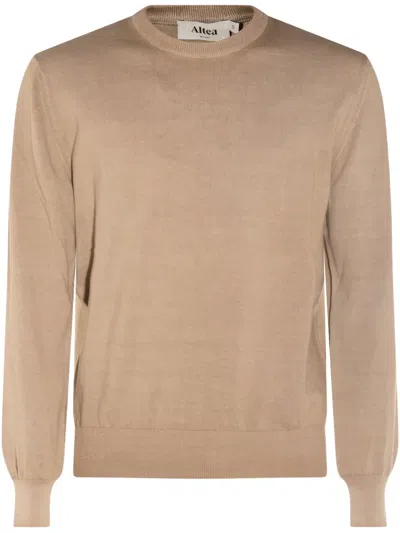Altea Cotton Jumper In Beige