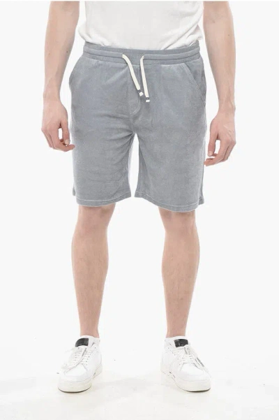 Altea Cotton Terry Shorts Perry With Elastic Waist In Gray