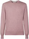 Altea Cotton Wool Rasata Crewneck Sweater In Pink