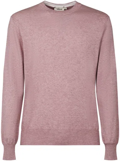 ALTEA ALTEA COTTON WOOL RASATA CREWNECK SWEATER