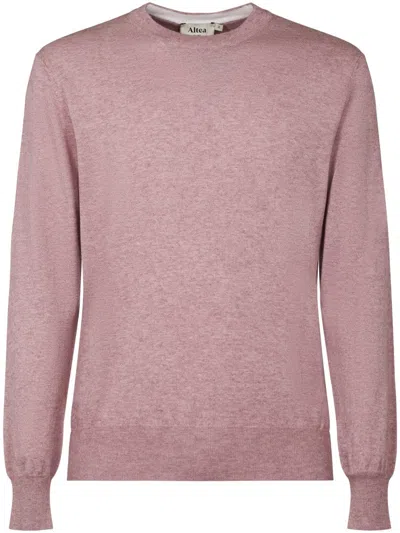ALTEA COTTON WOOL RASATA CREWNECK SWEATER