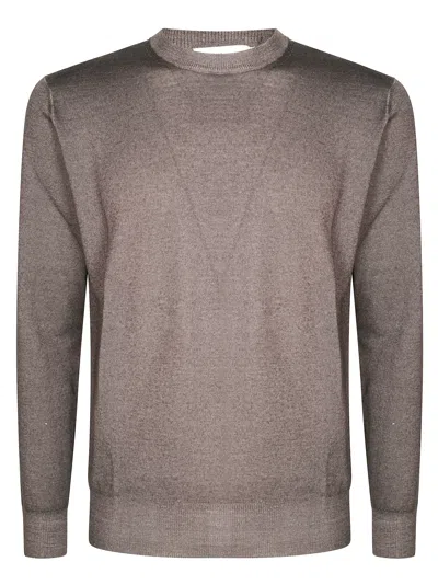 Altea Cozy Merino Crewneck Sweater For Men In Brown