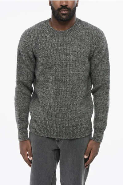 Altea Crew Neck Alpaca Blend Sweater In Gray