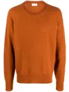 Altea Crew-neck Alpaca Wool-blend Jumper In Orange