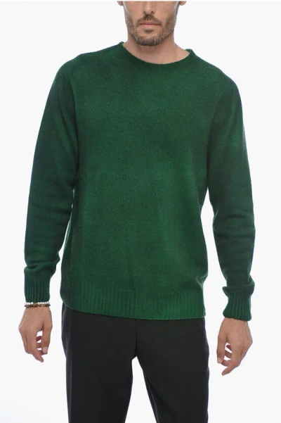 Altea Crew Neck Cashmere Blend Sweater In Green