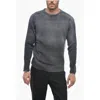 Altea Crew Neck Cashmere Blend Sweater With Degradè Bottom
