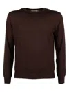 Altea Crew-neck Long-sleeve Sweater In Brown