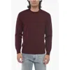 Altea Crew Neck Lunetta Virgin Wool Sweater With Contrasting Patch