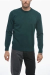 Altea Crew Neck Lunetta Virgin Wool Sweater With Contrasting Patch