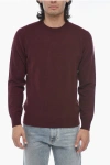 Altea Crew Neck Lunetta Virgin Wool Sweater With Contrasting Patch