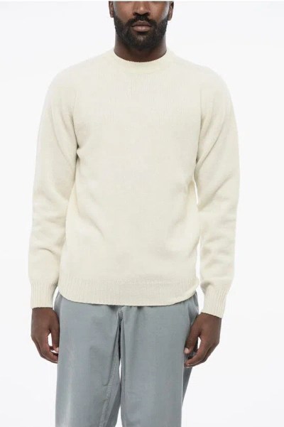 Altea Crew Neck Sella Virgin Wool Sweater In White