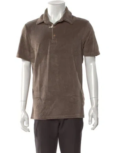 Pre-owned Altea Crew Neck Short Sleeve Polo Shirt In Brown