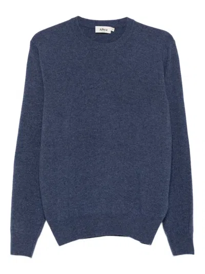 Altea Long Sleeve Crew-neck Sweater In Blue