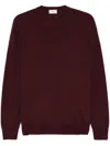 Altea Crew Neck Lunetta Virgin Wool Sweater With Contrasting Patch In Red