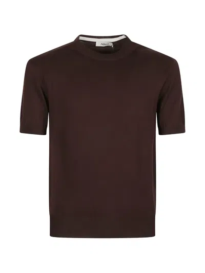 Altea Crew-neck T-shirt In Brown