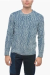 ALTEA CREW NECK TRECCIA ARAN VIRGIN WOOL SWEATER