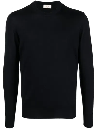 Altea Crew-neck Virgin-wool Jumper In Blue